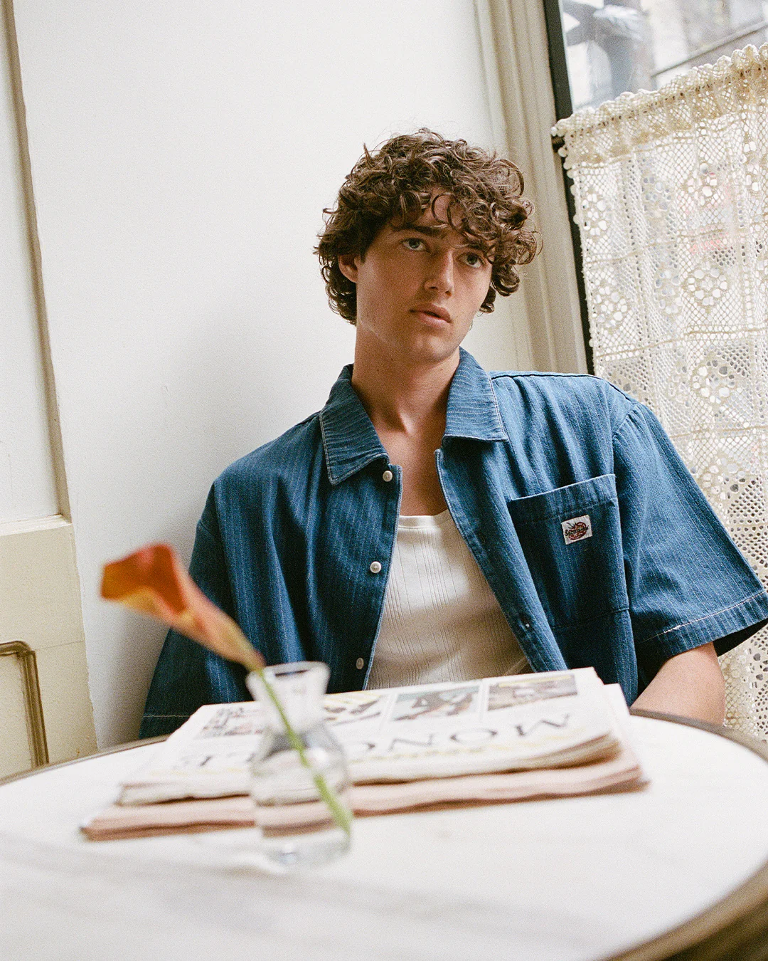 Indigo Stripe Work Shirt - Image 3