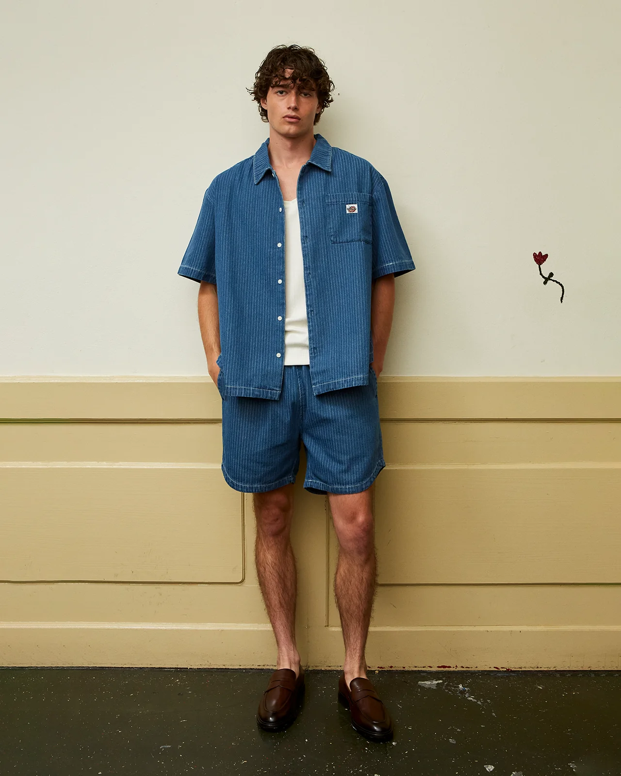 Indigo Stripe Work Shirt - Image 4