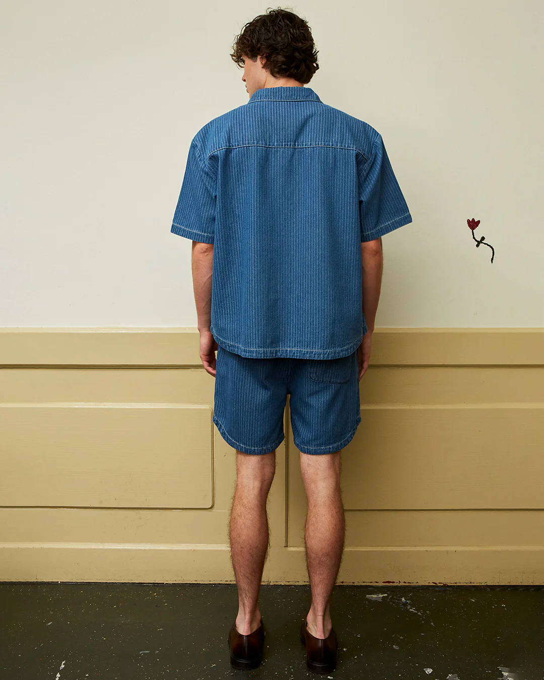 Indigo Stripe Shorts - Image 4