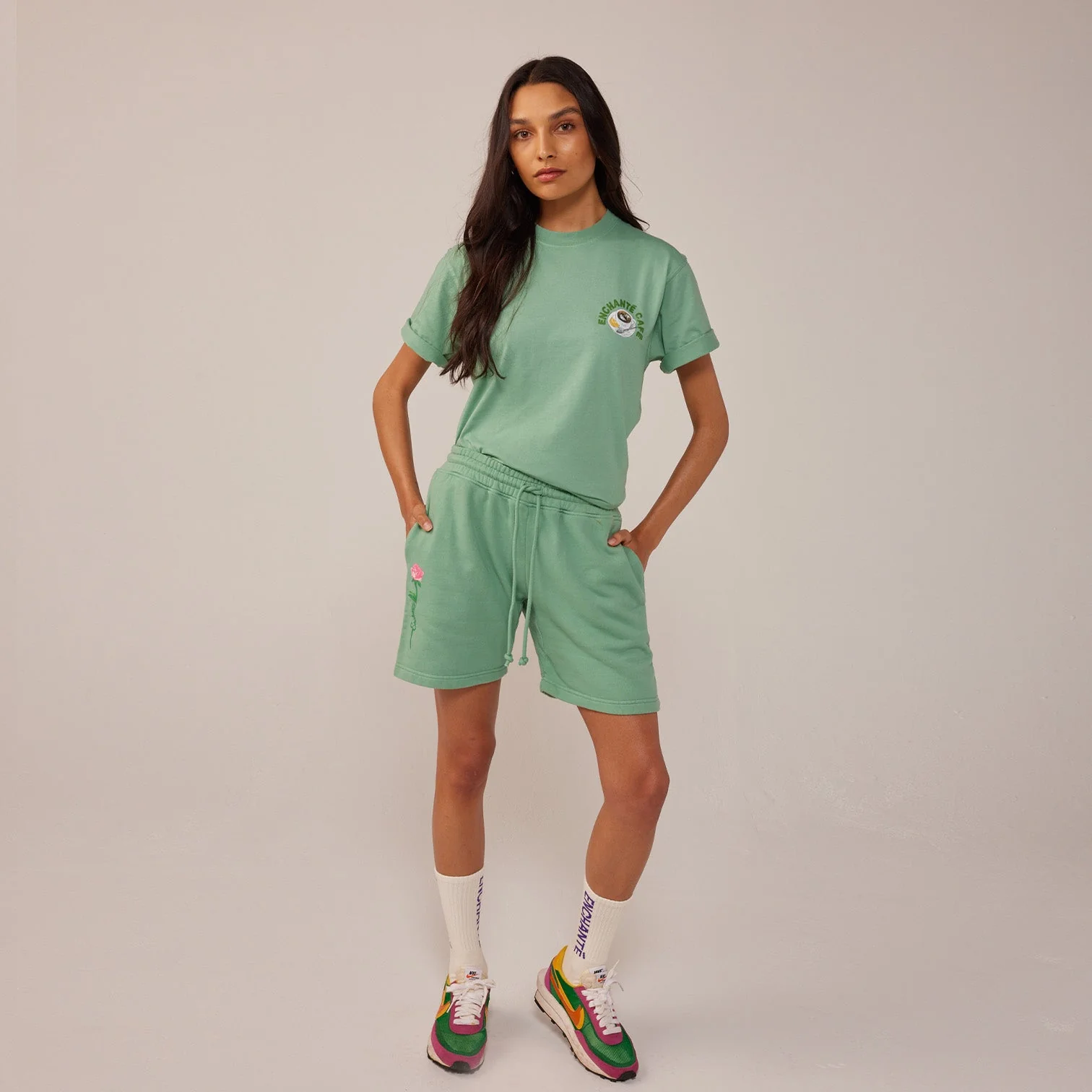 Rose Sweatshort | Green - Image 3